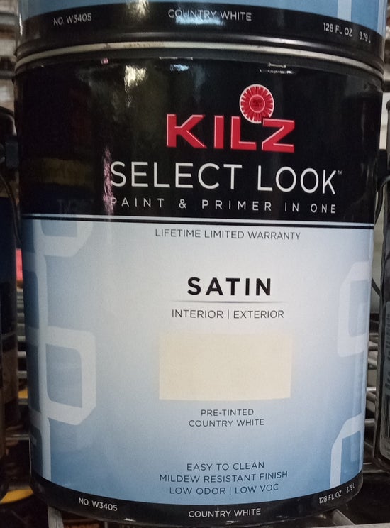 Kilz Int/Ext Satin-Country White Paint Gallon
