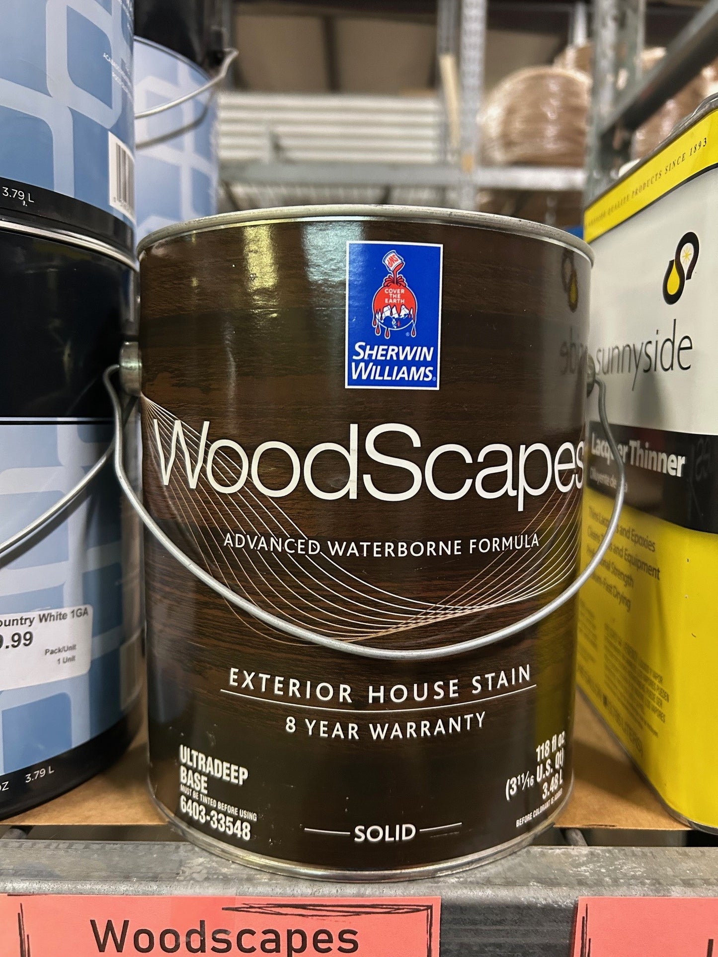 Stain, Woodscapes Exterior House Stain White 1 gallon