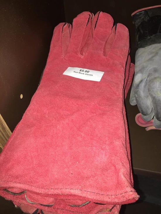 Gloves, Red Work