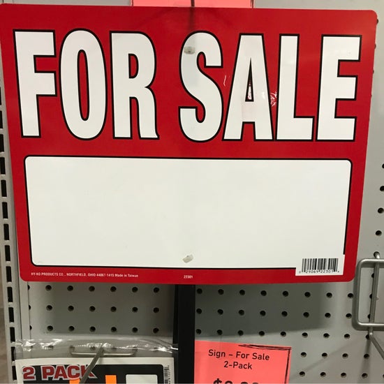 Sign, For Sale w/post